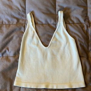 Free People solid rib crop brami top xs/s l Like New